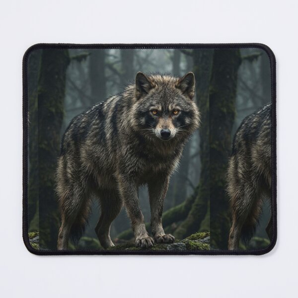 Item preview, The Watcher — Gray Wolf in the Mist designed and sold by TreatLLC.