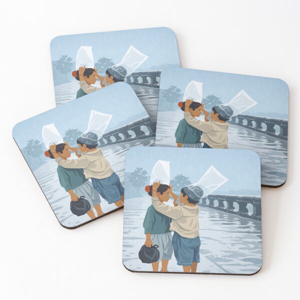 Item preview, Children Sharing Shelter In The Rain designed and sold by Creative_Canvas.