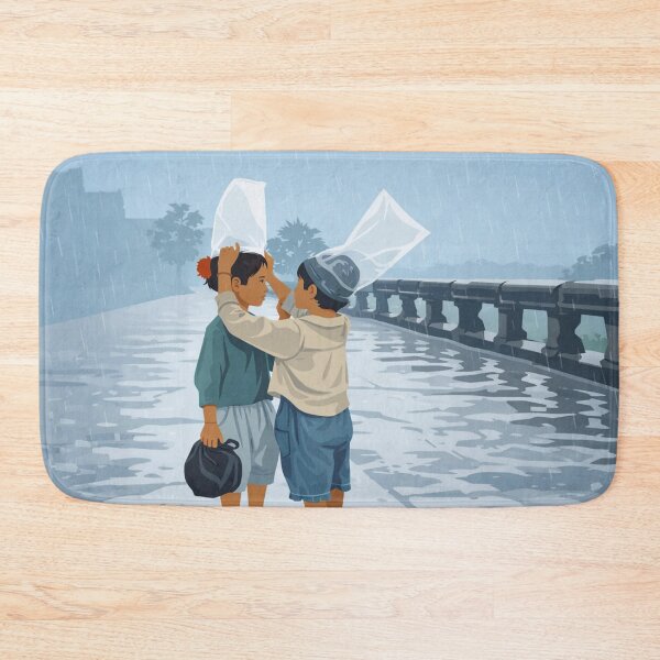 Item preview, Children Sharing Shelter In The Rain designed and sold by Creative_Canvas.
