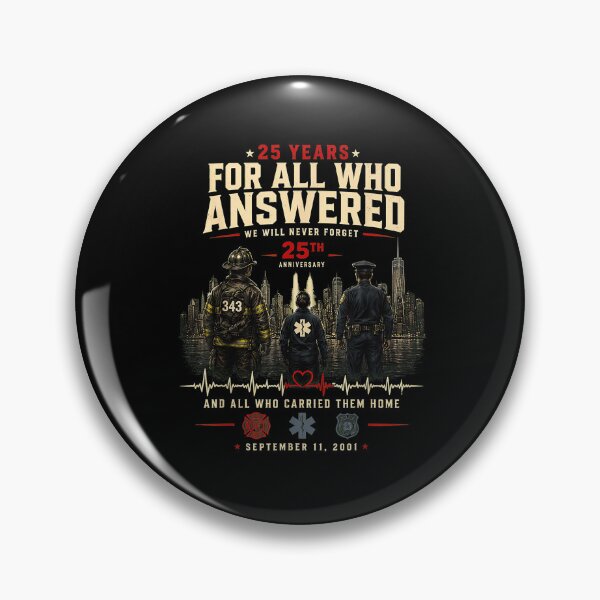 Item preview, 25 Years First Responders Never Forget Patriotic Remembrance Graphic designed and sold by Remontadarnia.