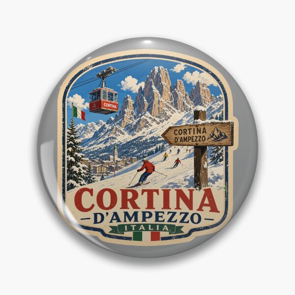 Item preview, Cortina d'Ampezzo Italy Italia Ski Skiing Dolomites Sticker TShirt 07 designed and sold by OuterShellUK.