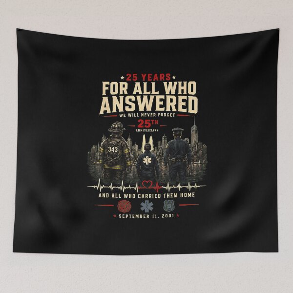 Item preview, 25 Years First Responders Never Forget Patriotic Remembrance Graphic designed and sold by Remontadarnia.