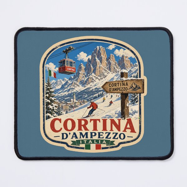Item preview, Cortina d'Ampezzo Italy Italia Ski Skiing Dolomites Sticker TShirt 07 designed and sold by OuterShellUK.