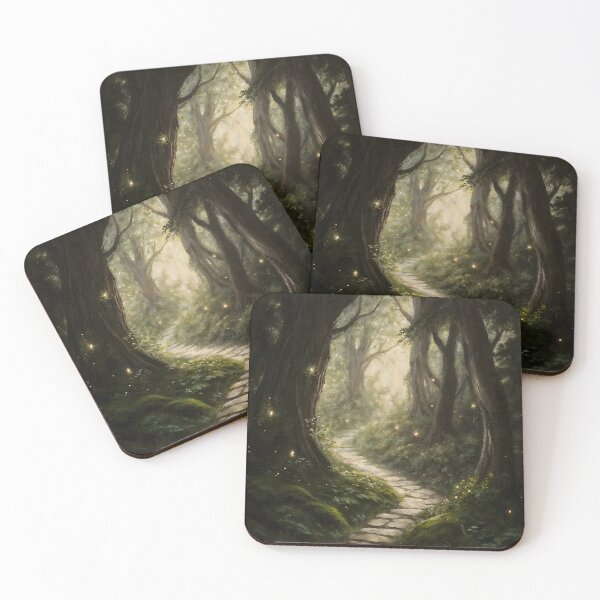 Item preview, Gothic Enchanted Forest Stone Path Painting designed and sold by DarkHolyQueen.