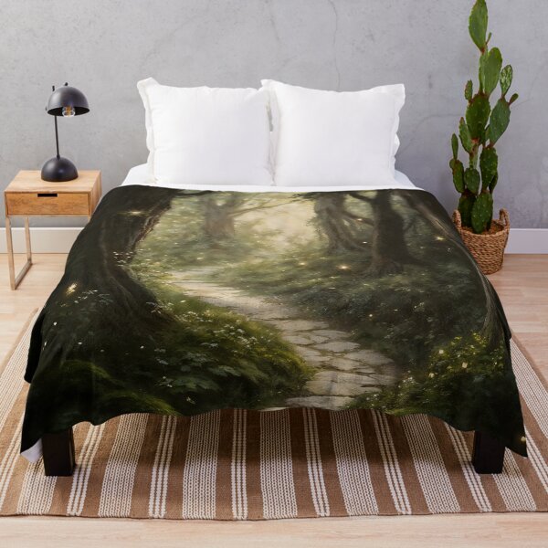 Item preview, Gothic Enchanted Forest Stone Path Painting designed and sold by DarkHolyQueen.