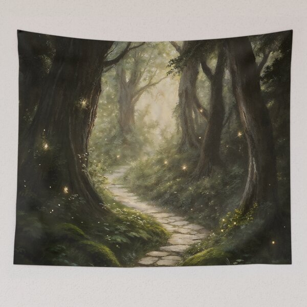 Item preview, Gothic Enchanted Forest Stone Path Painting designed and sold by DarkHolyQueen.