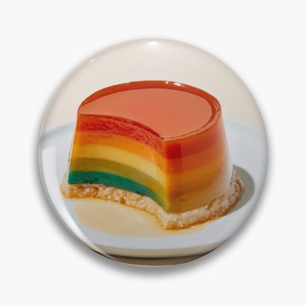 Item preview, Colorful Rainbow Flan – Creative Rainbow Dessert designed and sold by WordPlayStudio.