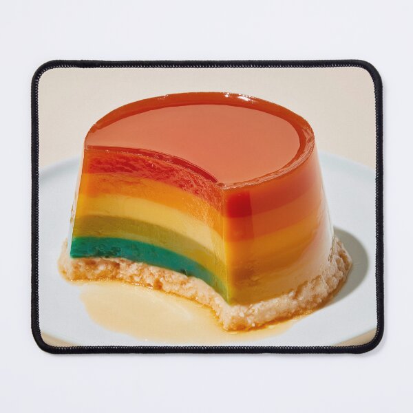 Item preview, Colorful Rainbow Flan – Creative Rainbow Dessert designed and sold by WordPlayStudio.