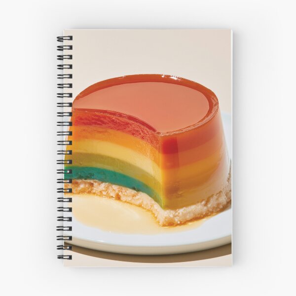 Item preview, Colorful Rainbow Flan – Creative Rainbow Dessert designed and sold by WordPlayStudio.