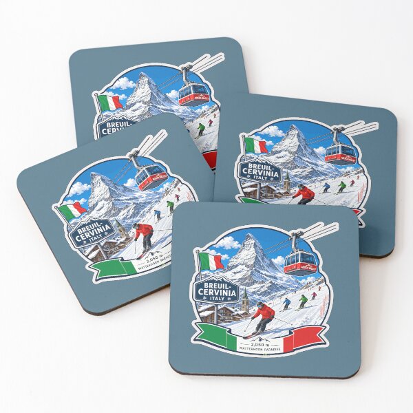 Item preview, Cervinia Italy Italia Ski Skiing Italian Alps Sticker TShirt 06 designed and sold by OuterShellUK.