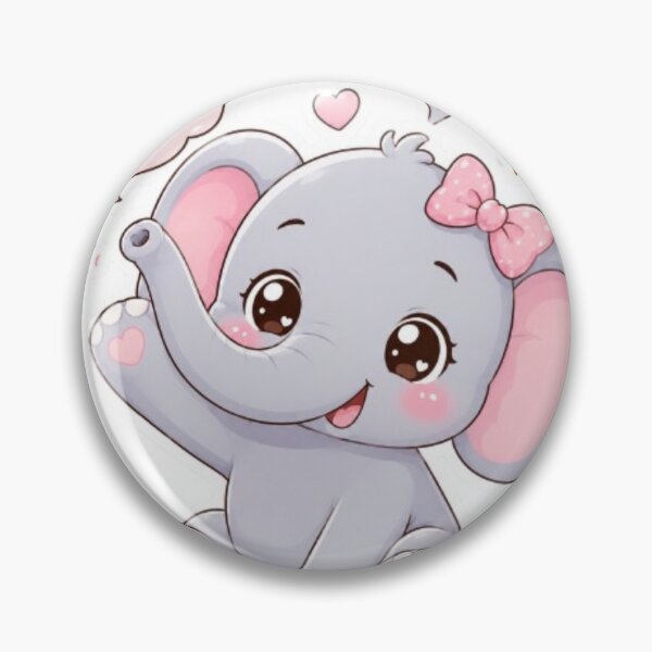Item preview, Cute Kawaii Elephant Hello Sticker | Adorable Baby Elephant | Pastel Animal Sticker designed and sold by Vegasstickers.