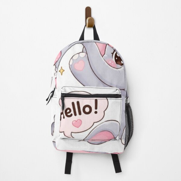 Item preview, Cute Kawaii Elephant Hello Sticker | Adorable Baby Elephant | Pastel Animal Sticker designed and sold by Vegasstickers.