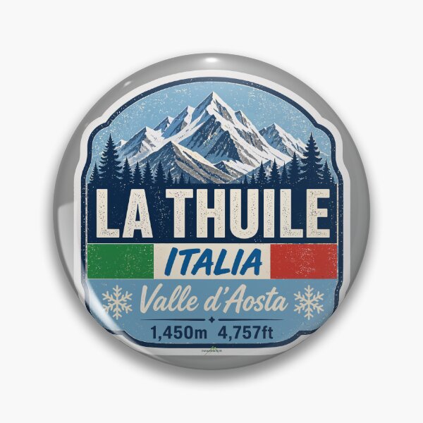 Item preview, La Thuile Aosta Valley Italy Italia Ski Skiing Sticker TShirt 02 designed and sold by OuterShellUK.