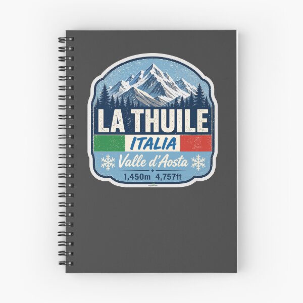Item preview, La Thuile Aosta Valley Italy Italia Ski Skiing Sticker TShirt 02 designed and sold by OuterShellUK.
