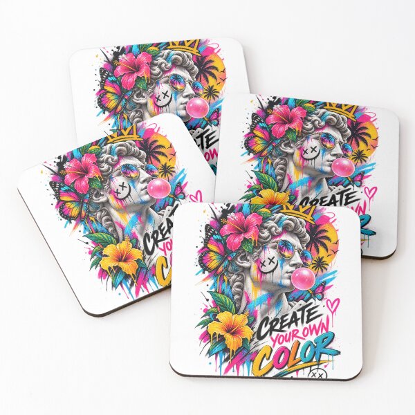 Item preview, Create Your Own Color – Colorful Graffiti Pop Art Statue designed and sold by Puraenergia Stickers.