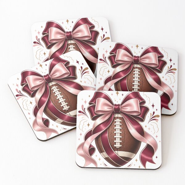 Item preview, Coquette Ribbon Bow Football Quarterback | Cute Sports Graphic designed and sold by Tarun Thakur.