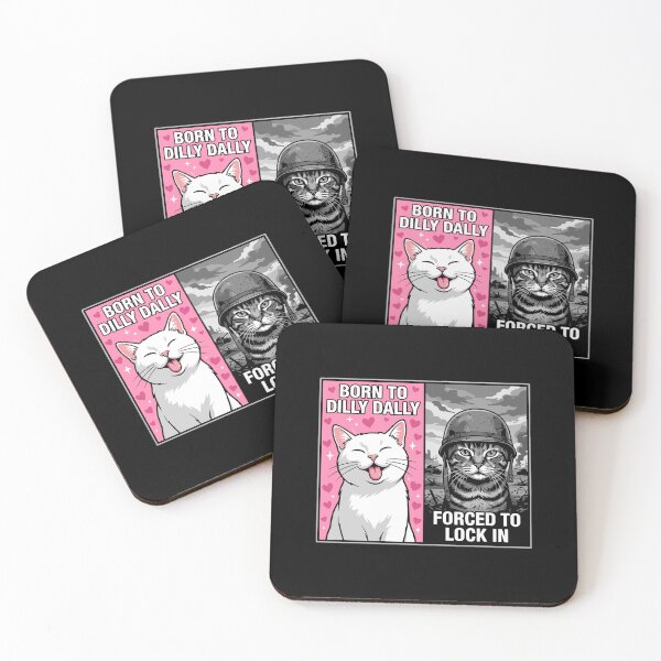 Item preview, Born To Dilly Dally Forced To Lock In Funny Cat Meme Cat Lover designed and sold by PopStars1993.
