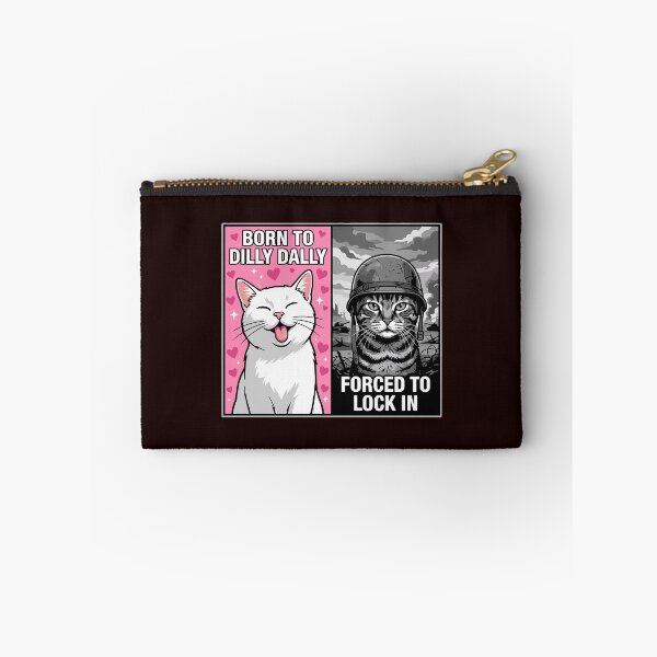 Item preview, Born To Dilly Dally Forced To Lock In Funny Cat Meme Cat Lover designed and sold by PopStars1993.