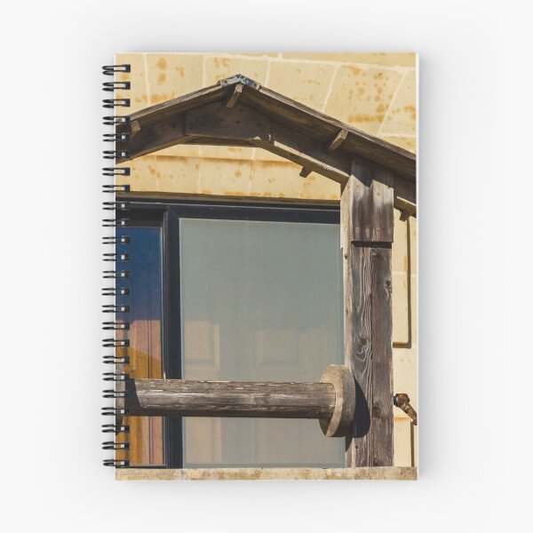 Item preview, Rustic Wooden Frame With Crossbar Over Glass Window On Pale Stone Wall Building designed and sold by Nmallia.