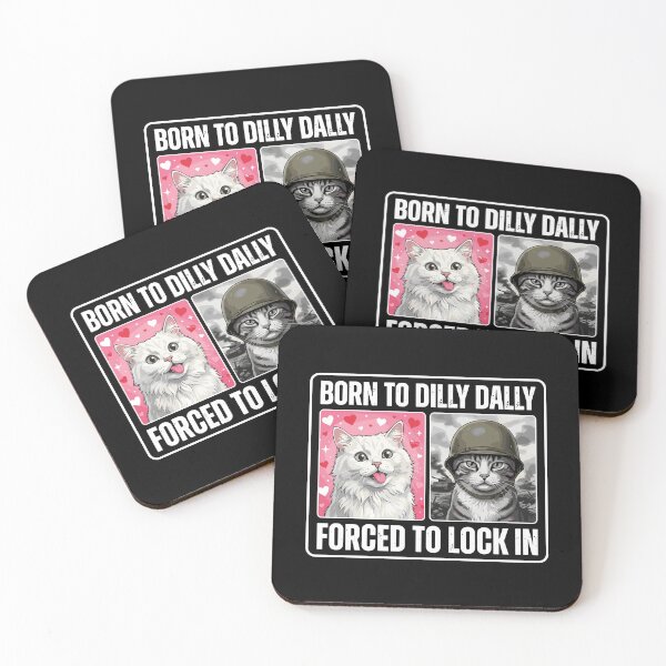 Item preview, Born To Dilly Dally Forced To Lock In Cat Lover Feline Saying designed and sold by PopStars1993.