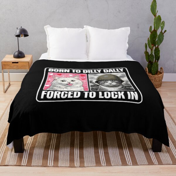 Item preview, Born To Dilly Dally Forced To Lock In Cat Lover Feline Saying designed and sold by PopStars1993.