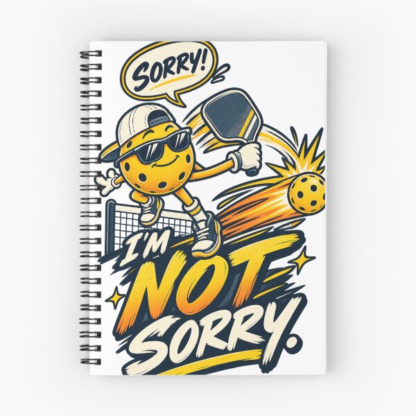 Item preview, Sorry I'm Not Sorry Funny Pickleball Ball Mascot Smash Player designed and sold by zhivago1980.