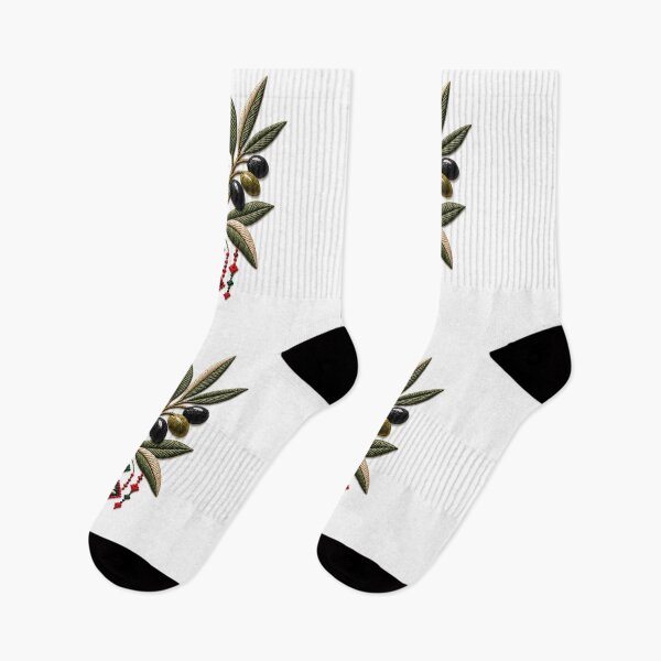Item preview, Palestinian Tatreez Olive Branch Design – Traditional Floral Heritage Pattern designed and sold by BrainCurves.