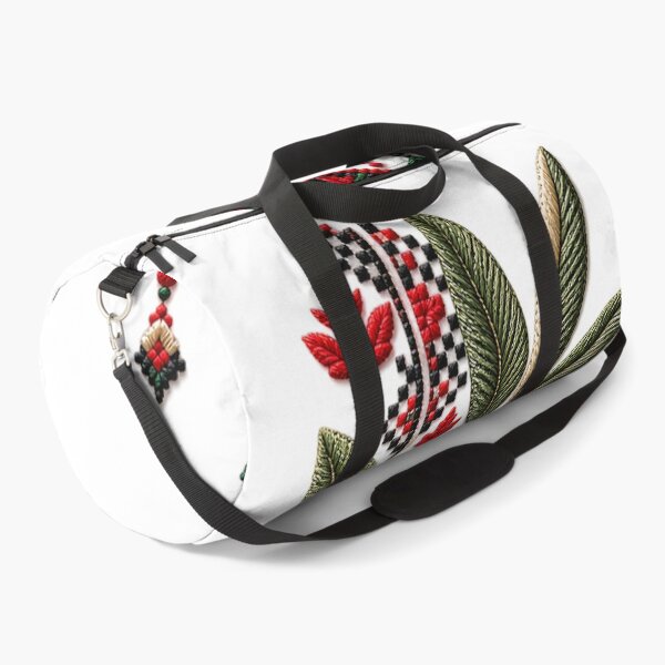 Item preview, Palestinian Tatreez Olive Branch Design – Traditional Floral Heritage Pattern designed and sold by BrainCurves.