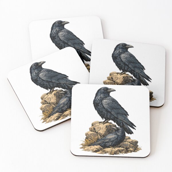 Item preview, Cuervo común en un afloramiento rocoso designed and sold by Daily Quirk.
