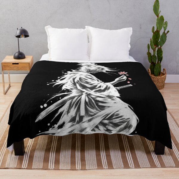 Item preview, Silent Ronin with Red Flower – Japanese Samurai Ink Art designed and sold by AP_1979.