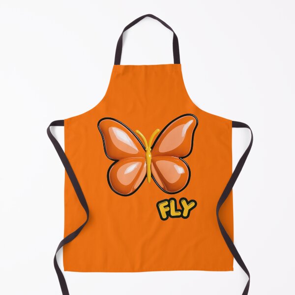 Item preview, Orange Glossy Puffy Butterfly Retro Pop Art designed and sold by daila70.