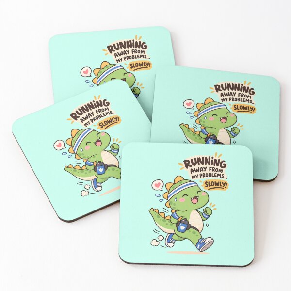 Item preview, Running Away From My Problems Slowly – Cute Dinosaur Runner designed and sold by JrNergal.