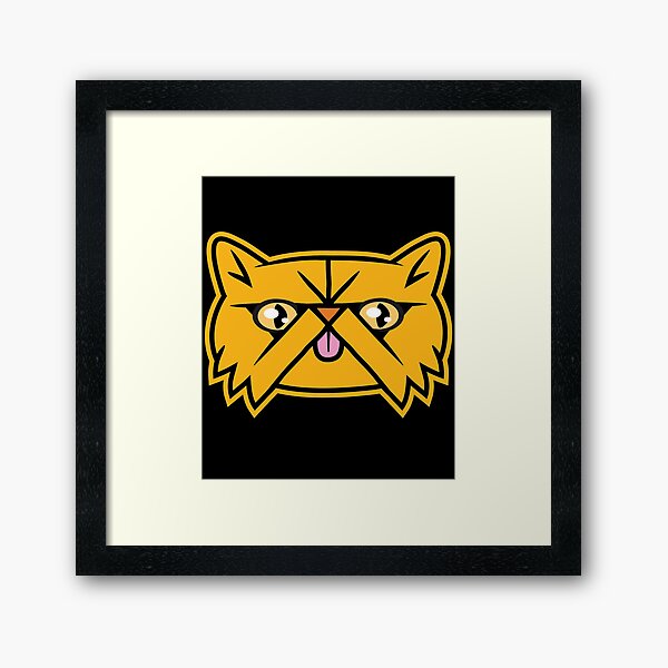 Item preview, Smooshed face Orange Tabby Persian Cat with Tongue sticking out designed and sold by blueveins.
