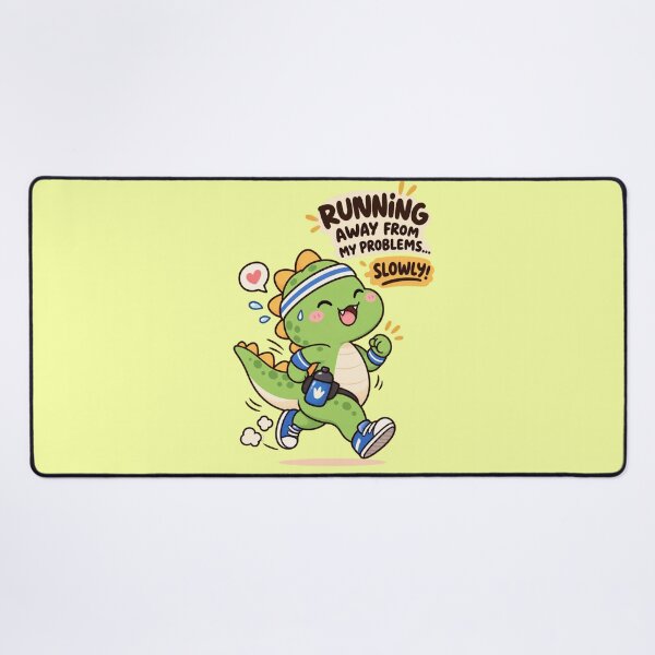 Item preview, Running Away From My Problems Slowly – Cute Dinosaur Runner designed and sold by JrNergal.