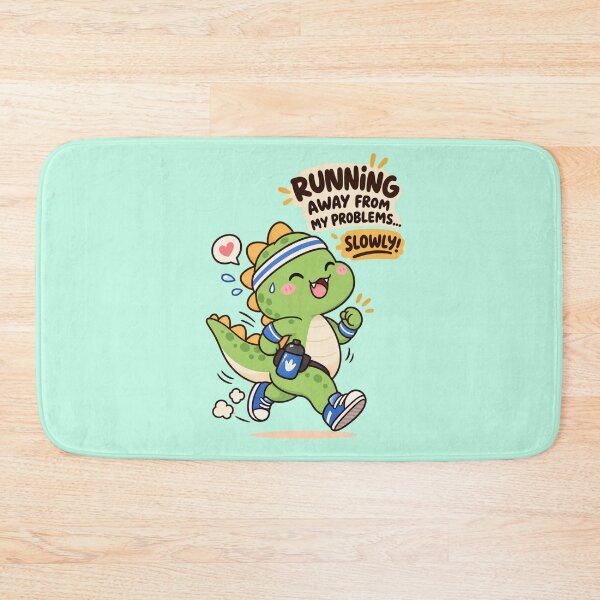 Item preview, Running Away From My Problems Slowly – Cute Dinosaur Runner designed and sold by JrNergal.