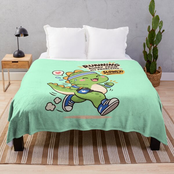 Item preview, Running Away From My Problems Slowly – Cute Dinosaur Runner designed and sold by JrNergal.