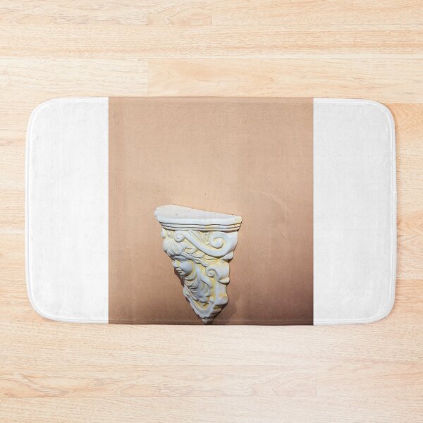 Item preview, Decorative White Ornate Cherub Relief Wall Ornament Mounted on Peach Plaster Wall designed and sold by Nmallia.