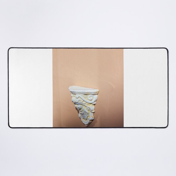 Item preview, Decorative White Ornate Cherub Relief Wall Ornament Mounted on Peach Plaster Wall designed and sold by Nmallia.