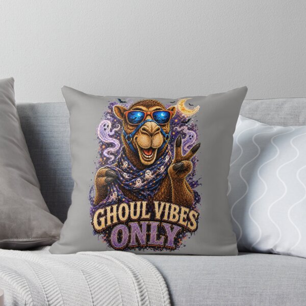 Item preview, Funny Halloween Camel – Ghoul Vibes Only Gift - Cool Halloween Animal Graphic Camel T-Shirt designed and sold by Camel & Quirk.