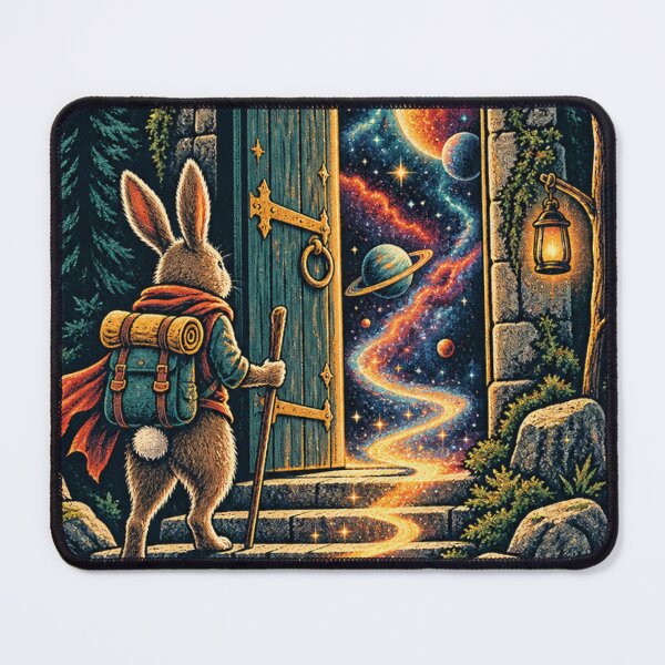 Item preview, Step – Surreal Rabbit Cosmic Adventure Illustration designed and sold by Dogandesighn.