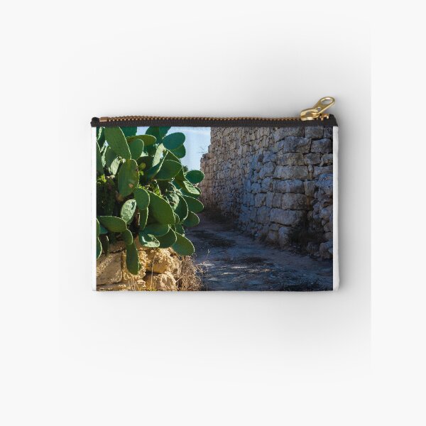Item preview, Ancient Stone Wall Along a Desert Path with Cactus Plants Under Clear Sky designed and sold by Nmallia.