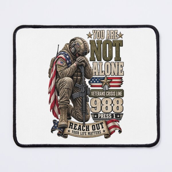 Item preview, You Are Not Alone – Veteran Suicide Awareness designed and sold by MJ3in1.
