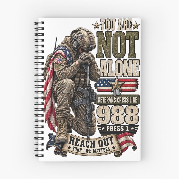Item preview, You Are Not Alone – Veteran Suicide Awareness designed and sold by MJ3in1.