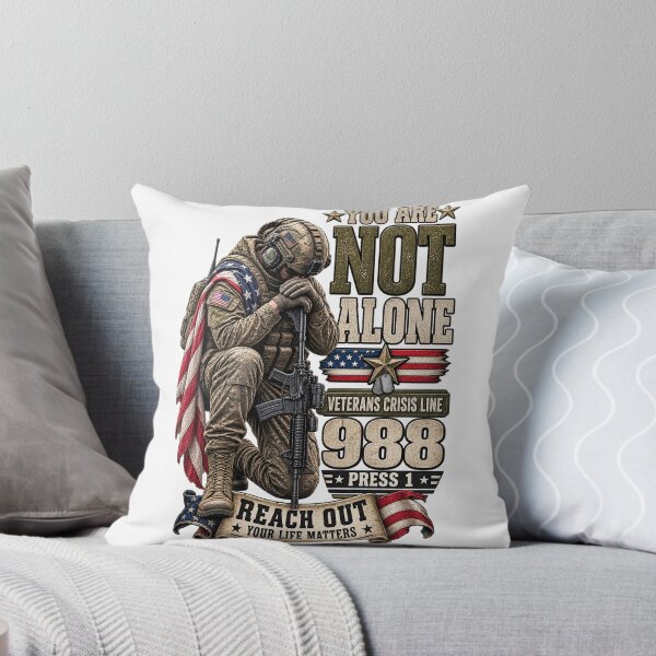Item preview, You Are Not Alone – Veteran Suicide Awareness designed and sold by MJ3in1.