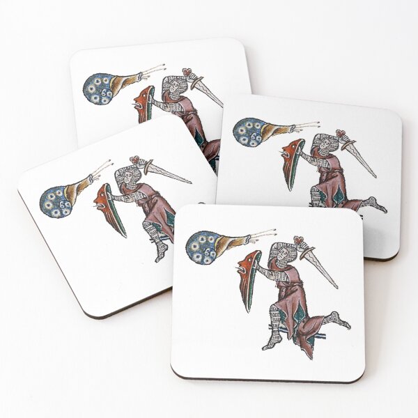 Item preview, Medieval Fantasy Wall Art, Snail and Knight Vintage Storybook Illustration designed and sold by RickE.
