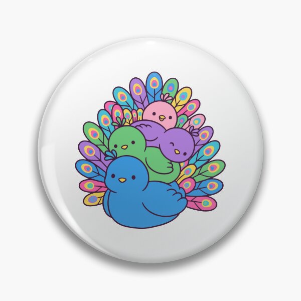 Item preview, Kawaii Peacock Family – Colorful Cute Peacock Bird Collection designed and sold by AliveStyle.