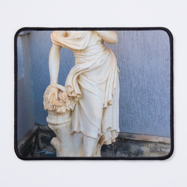 Item preview, Elegant Draped Female Statue Beside Wall With Basket, Classic Garden Sculpture for Outdoor Decor designed and sold by Nmallia.