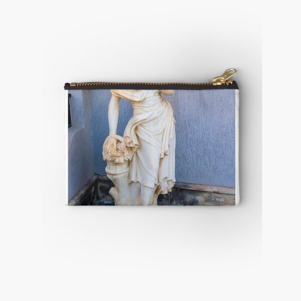 Item preview, Elegant Draped Female Statue Beside Wall With Basket, Classic Garden Sculpture for Outdoor Decor designed and sold by Nmallia.