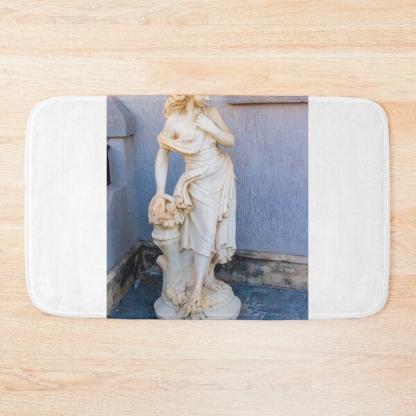 Item preview, Elegant Draped Female Statue Beside Wall With Basket, Classic Garden Sculpture for Outdoor Decor designed and sold by Nmallia.