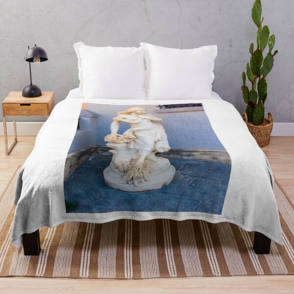 Item preview, Elegant Draped Female Statue Beside Wall With Basket, Classic Garden Sculpture for Outdoor Decor designed and sold by Nmallia.